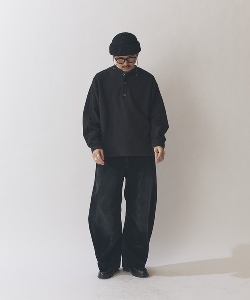 Lui's(ルイス)の「鹿の子ヘンリーネックプルオーバー(Tシャツ/カットソー・メンズ・ネイビー/ホワイト/ブラック・FREE)」の18枚目の写真