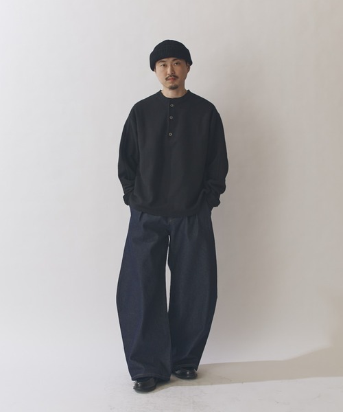 Lui's(ルイス)の「鹿の子ヘンリーネックプルオーバー(Tシャツ/カットソー・メンズ・ネイビー/ホワイト/ブラック・FREE)」の15枚目の写真