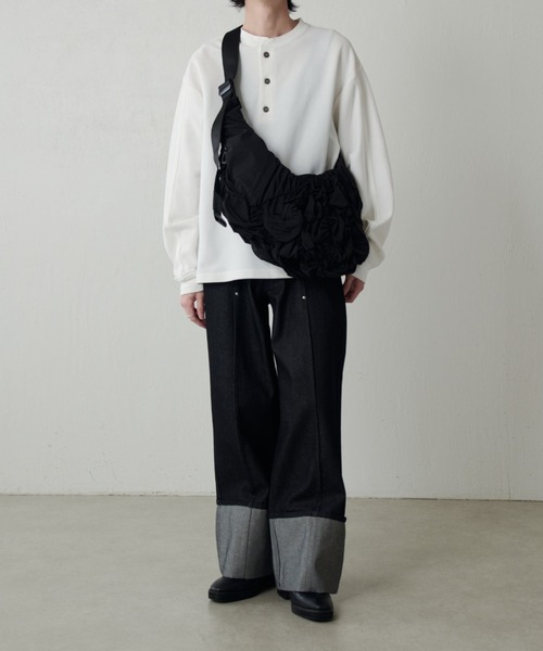 Lui's（ルイス）の「鹿の子ヘンリーネックプルオーバー（Tシャツ/カットソー・メンズ・ネイビー/ホワイト/ブラック・FREE）」の7枚目の写真