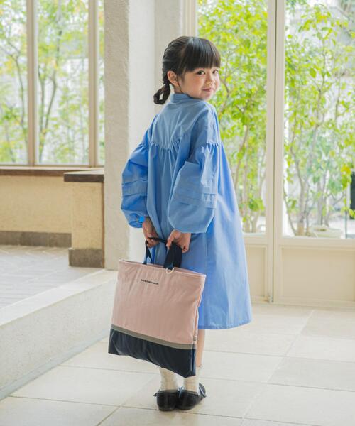URBAN RESEARCH DOORS(アーバンリサーチドアーズ)の「切替ギャザーワンピース(KIDS)(ワンピース・キッズ・ブルー/ストライプ・105/120/135)」の3枚目の写真