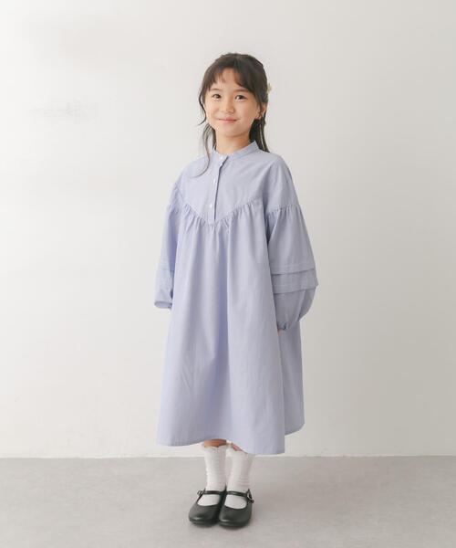 URBAN RESEARCH DOORS(アーバンリサーチドアーズ)の「切替ギャザーワンピース(KIDS)(ワンピース・キッズ・ブルー/ストライプ・105/120/135)」の14枚目の写真