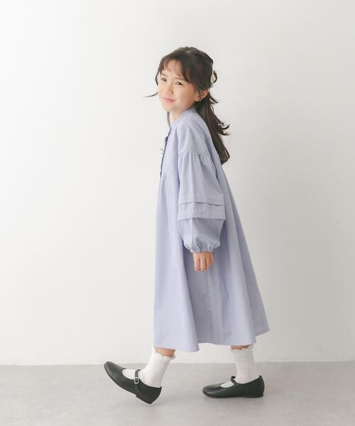 URBAN RESEARCH DOORS(アーバンリサーチドアーズ)の「切替ギャザーワンピース(KIDS)(ワンピース・キッズ・ブルー/ストライプ・105/120/135)」の15枚目の写真