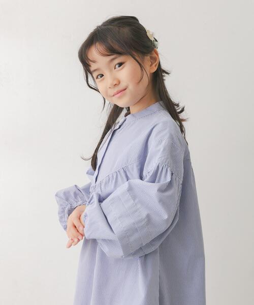 URBAN RESEARCH DOORS(アーバンリサーチドアーズ)の「切替ギャザーワンピース(KIDS)(ワンピース・キッズ・ブルー/ストライプ・105/120/135)」の17枚目の写真
