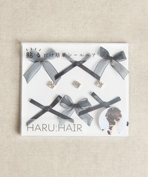Zoule（ゾーラ）の「Zoule ゾーラ：HARU:HAIR シリーズ　Seal H－1 リボン　ストーン　シールヘア(貼るヘアーアクセ)（その他ヘアアクセサリー）」