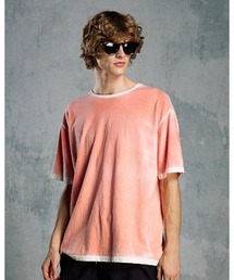 wjk（ダヴルジェイケイ）の「back-spray dye S S（Tシャツ/カットソー）」