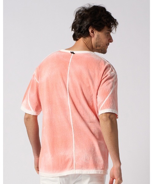 wjk(ダヴルジェイケイ)の「back-spray dye S/S(Tシャツ/カットソー・メンズ・ブラック/ブルー/オレンジ・SMALL/MEDIUM/LARGE/X-LARGE)」の6枚目の写真