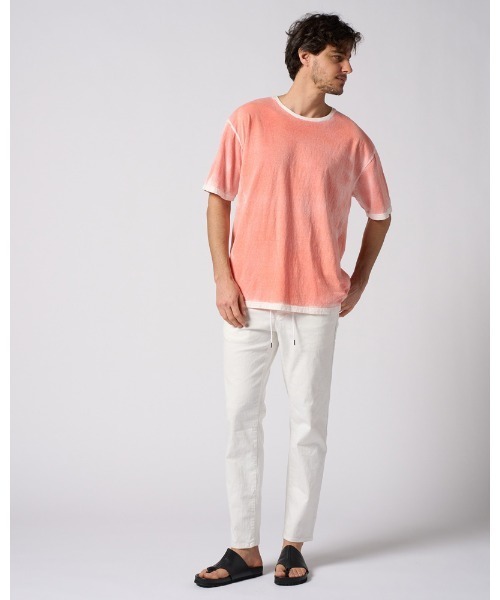 wjk(ダヴルジェイケイ)の「back-spray dye S/S(Tシャツ/カットソー・メンズ・ブラック/ブルー/オレンジ・SMALL/MEDIUM/LARGE/X-LARGE)」の16枚目の写真