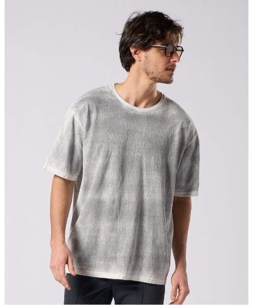 wjk(ダヴルジェイケイ)の「back-spray dye S/S(Tシャツ/カットソー・メンズ・ブラック/ブルー/オレンジ・SMALL/MEDIUM/LARGE/X-LARGE)」の17枚目の写真