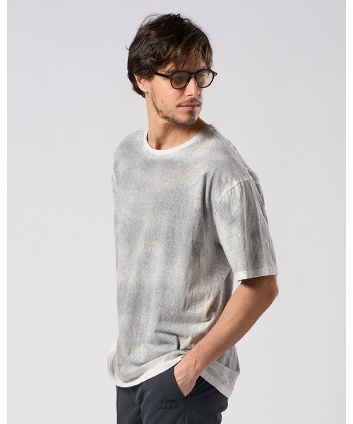 wjk(ダヴルジェイケイ)の「back-spray dye S/S(Tシャツ/カットソー・メンズ・ブラック/ブルー/オレンジ・SMALL/MEDIUM/LARGE/X-LARGE)」の18枚目の写真