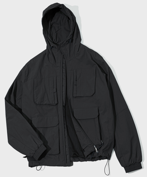 ナイロンウィンドフードフィールドジャケット[BLACK]_COOSJP029BLACK