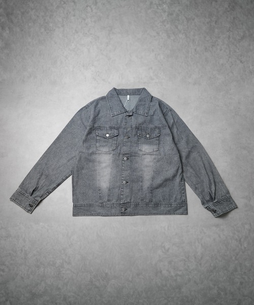 B.I.D.(ビーアイディー)の「《ブラスト加工ライトデニム TYPEⅢジャケット》(デニムジャケット・メンズ・ブラック/ブルー・MEDIUM)」の1枚目の写真
