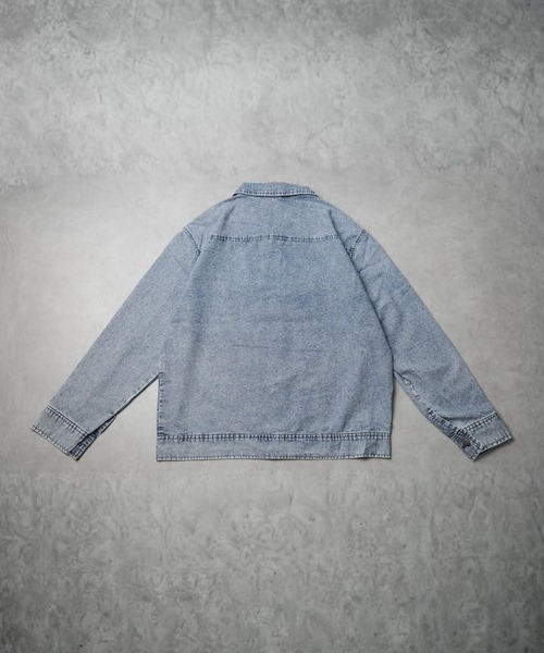 B.I.D.(ビーアイディー)の「《ブラスト加工ライトデニム TYPEⅢジャケット》(デニムジャケット・メンズ・ブラック/ブルー・MEDIUM)」の10枚目の写真