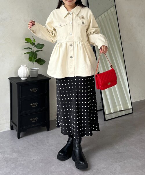 prose verse（プロズヴェール）の「ペプラムツイルジャケット（ブルゾン・レディース・アイボリー/ピンク・LARGE/MEDIUM）」の12枚目の写真