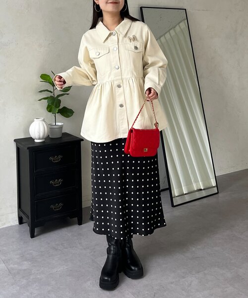 prose verse（プロズヴェール）の「ペプラムツイルジャケット（ブルゾン・レディース・アイボリー/ピンク・LARGE/MEDIUM）」の13枚目の写真