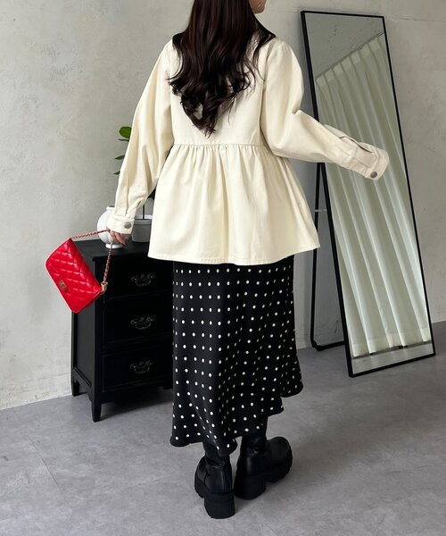 prose verse（プロズヴェール）の「ペプラムツイルジャケット（ブルゾン・レディース・アイボリー/ピンク・LARGE/MEDIUM）」の15枚目の写真