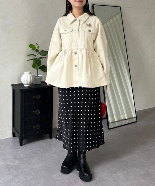 prose verse（プロズヴェール）の「ペプラムツイルジャケット（ブルゾン・レディース・アイボリー/ピンク・LARGE/MEDIUM）」の17枚目の写真