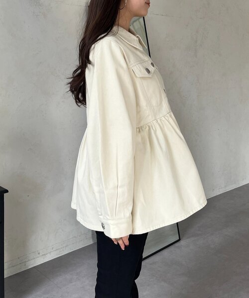 prose verse（プロズヴェール）の「ペプラムツイルジャケット（ブルゾン・レディース・アイボリー/ピンク・LARGE/MEDIUM）」の19枚目の写真