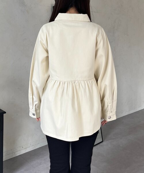 prose verse（プロズヴェール）の「ペプラムツイルジャケット（ブルゾン・レディース・アイボリー/ピンク・LARGE/MEDIUM）」の20枚目の写真