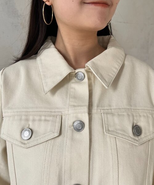 prose verse（プロズヴェール）の「ペプラムツイルジャケット（ブルゾン・レディース・アイボリー/ピンク・LARGE/MEDIUM）」の21枚目の写真