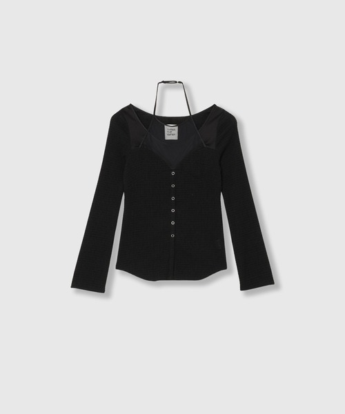 THINGS THAT MATTER（シングス ザット マター）の「CHAOS BUSTIER TOPS / カオス ビスチェ トップス（シャツ/ブラウス・レディース・ブラック/ボルドー/ブラック×ホワイト・FREE）」の20枚目の写真