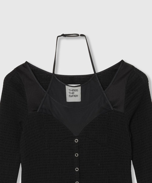 THINGS THAT MATTER（シングス ザット マター）の「CHAOS BUSTIER TOPS / カオス ビスチェ トップス（シャツ/ブラウス・レディース・ブラック/ボルドー/ブラック×ホワイト・FREE）」の21枚目の写真