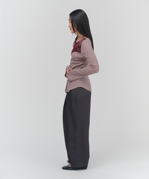 THINGS THAT MATTER(シングス ザット マター)の「CHAOS BUSTIER TOPS / カオス ビスチェ トップス(シャツ/ブラウス・レディース・ブラック/ボルドー/ブラック×ホワイト/ブラック×ベージュ/モスグリーン・FREE)」の17枚目の写真
