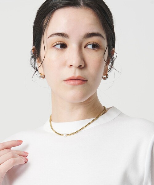 Causerie(コズリ)の「<Causerie>淡水パールトップ ストーン ネックレス(ネックレス・レディース・ダークブラウン・FREE)」の2枚目の写真