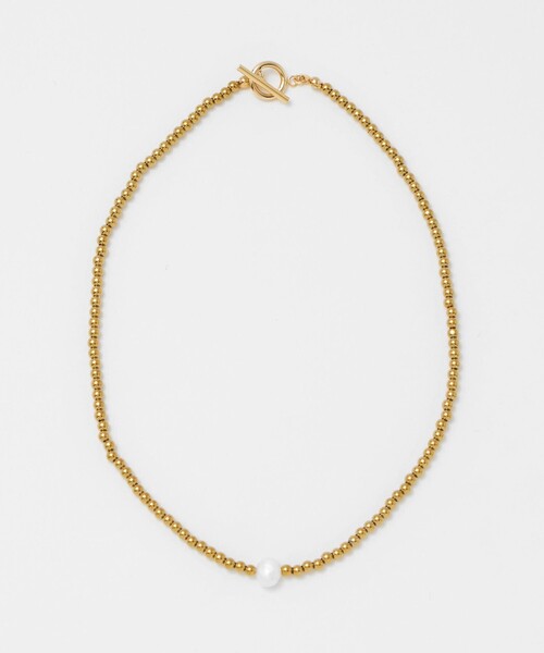 Causerie(コズリ)の「<Causerie>淡水パールトップ ストーン ネックレス(ネックレス・レディース・ダークブラウン・FREE)」の3枚目の写真