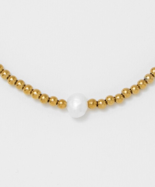 Causerie(コズリ)の「<Causerie>淡水パールトップ ストーン ネックレス(ネックレス・レディース・ダークブラウン・FREE)」の5枚目の写真