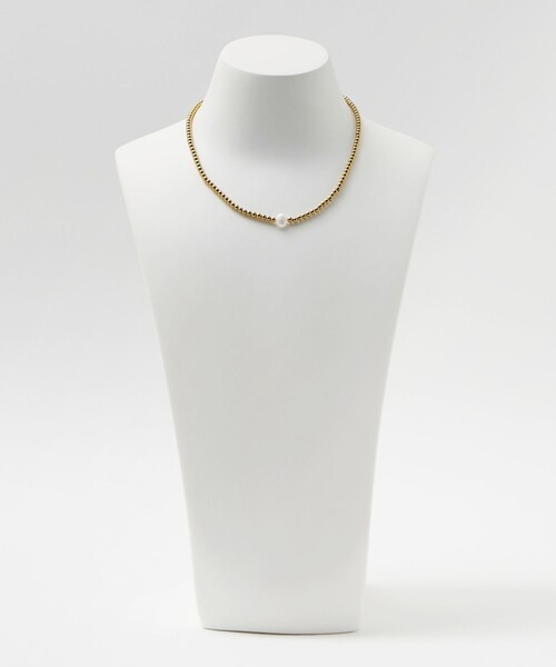 Causerie(コズリ)の「<Causerie>淡水パールトップ ストーン ネックレス(ネックレス・レディース・ダークブラウン・FREE)」の7枚目の写真