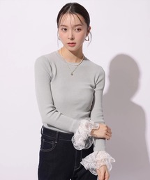Mystrada | 袖フレアレースニット(ニット/セーター)