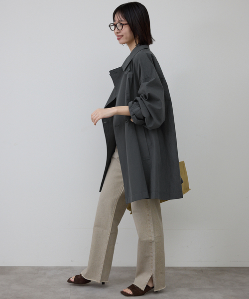 SLOBE IENA(スローブイエナ)の「《追加》コットンニュアンストレンチコート(トレンチコート・レディース・チャコールグレー/ベージュ・36/38)」の5枚目の写真