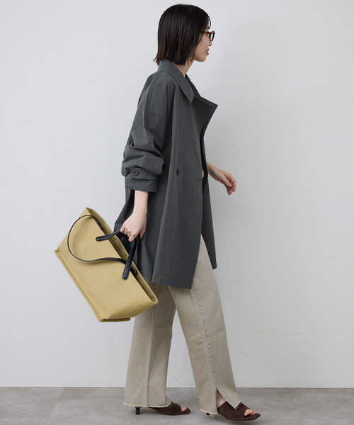 SLOBE IENA(スローブイエナ)の「《追加》コットンニュアンストレンチコート(トレンチコート・レディース・チャコールグレー/ベージュ・36/38)」の6枚目の写真