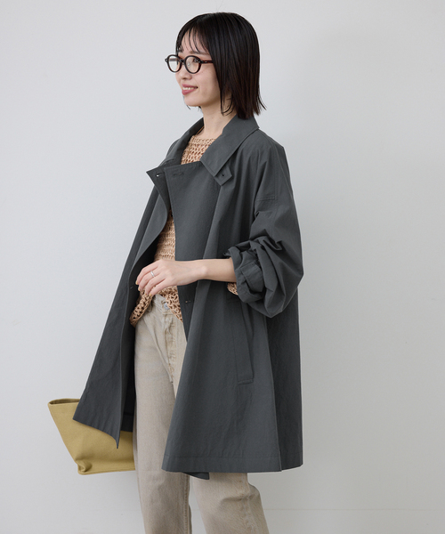 SLOBE IENA(スローブイエナ)の「《追加》コットンニュアンストレンチコート(トレンチコート・レディース・チャコールグレー/ベージュ・36/38)」の9枚目の写真