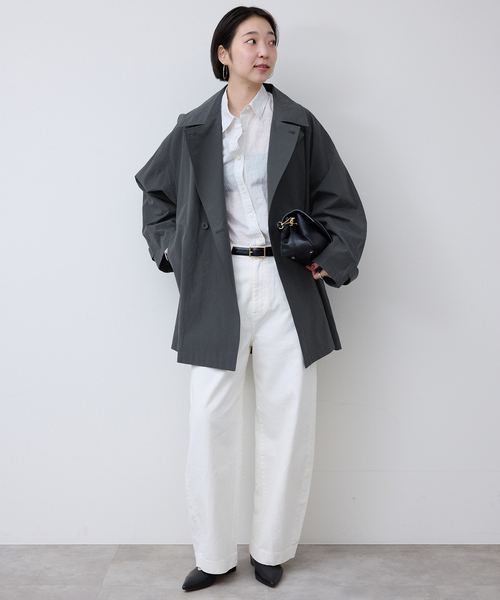 SLOBE IENA(スローブイエナ)の「《追加》コットンニュアンストレンチコート(トレンチコート・レディース・チャコールグレー/ベージュ・36/38)」の12枚目の写真