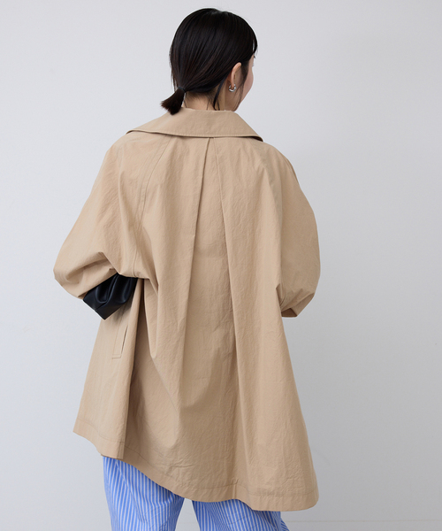 SLOBE IENA（スローブイエナ）の「《追加》コットンニュアンストレンチコート（トレンチコート・レディース・チャコールグレー/ベージュ・36/38）」の3枚目の写真