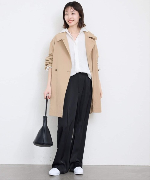 SLOBE IENA（スローブイエナ）の「《追加》コットンニュアンストレンチコート（トレンチコート・レディース・チャコールグレー/ベージュ・36/38）」の7枚目の写真