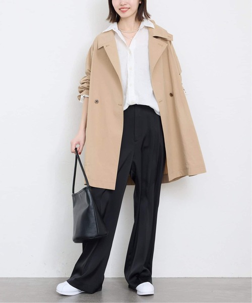 SLOBE IENA（スローブイエナ）の「《追加》コットンニュアンストレンチコート（トレンチコート・レディース・チャコールグレー/ベージュ・36/38）」の8枚目の写真