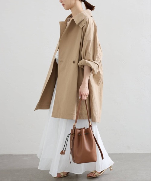 SLOBE IENA（スローブイエナ）の「《追加》コットンニュアンストレンチコート（トレンチコート・レディース・チャコールグレー/ベージュ・36/38）」の17枚目の写真