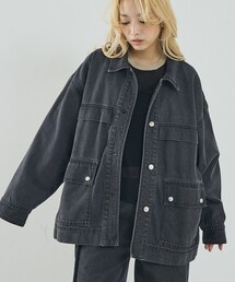 NOMINE（ノミネ）の「【セットアップ対応】オーバーサイズ デニム ジャケット   カバーオール（ブルゾン）」