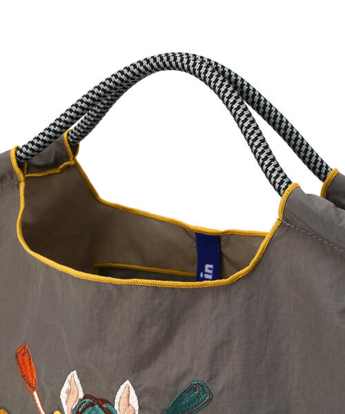 Ball&Chain（ボールアンドチェーン）の「Ball&Chain(ボールアンドチェーン) HORSESHOE/Mサイズ（エコバッグ/サブバッグ・レディース・グレー/オレンジ・F）」の5枚目の写真