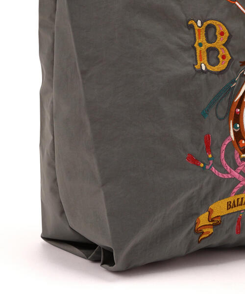 Ball&Chain（ボールアンドチェーン）の「Ball&Chain(ボールアンドチェーン) HORSESHOE/Mサイズ（エコバッグ/サブバッグ・レディース・グレー/オレンジ・F）」の8枚目の写真