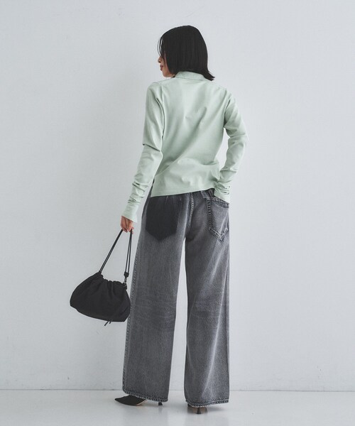 CODE A(コードエー)の「frill knit(ニット/セーター・レディース・ライトグリーン/オフホワイト/グレー・00)」の17枚目の写真