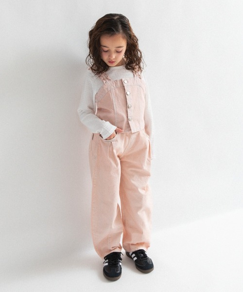 EDWIN（エドウィン）の「【Ou? by EDWIN】デニムビスチェ（ベスト・キッズ・ピンク/ブルー・150/140/130/120/110/100/90）」の10枚目の写真