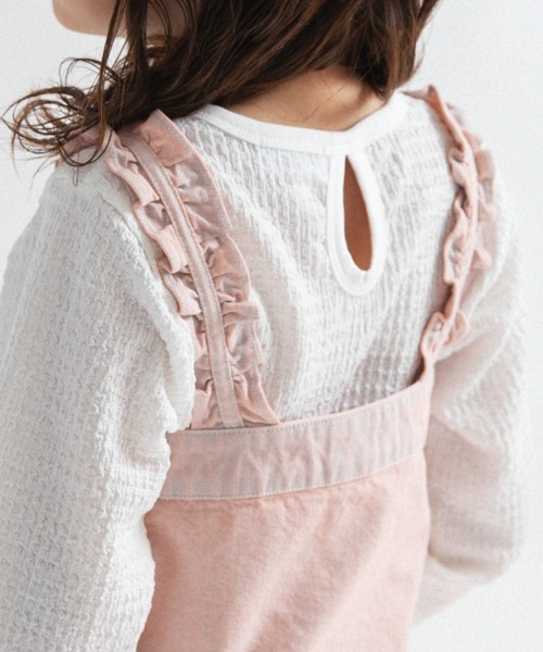 EDWIN（エドウィン）の「【Ou? by EDWIN】デニムビスチェ（ベスト・キッズ・ピンク/ブルー・150/140/130/120/110/100/90）」の15枚目の写真