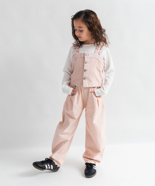 EDWIN（エドウィン）の「【Ou? by EDWIN】デニムビスチェ（ベスト・キッズ・ピンク/ブルー・150/140/130/120/110/100/90）」の12枚目の写真