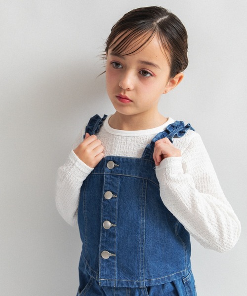 EDWIN（エドウィン）の「【Ou? by EDWIN】デニムビスチェ（ベスト・キッズ・ピンク/ブルー・150/140/130/120/110/100/90）」の20枚目の写真