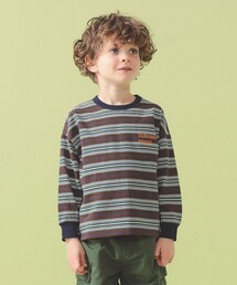 こども ビームス | マルチボーダー ロングスリーブ Tシャツ 2026SS(100~140cm)(Tシャツ/カットソー)