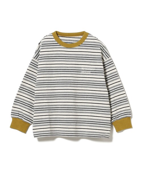 こども ビームス（コドモビームス）の「マルチボーダー ロングスリーブ Tシャツ 2026SS（100～140cm）（Tシャツ/カットソー・キッズ・ライトグレー/ブラウン・90/140/130/110/120/100）」の12枚目の写真