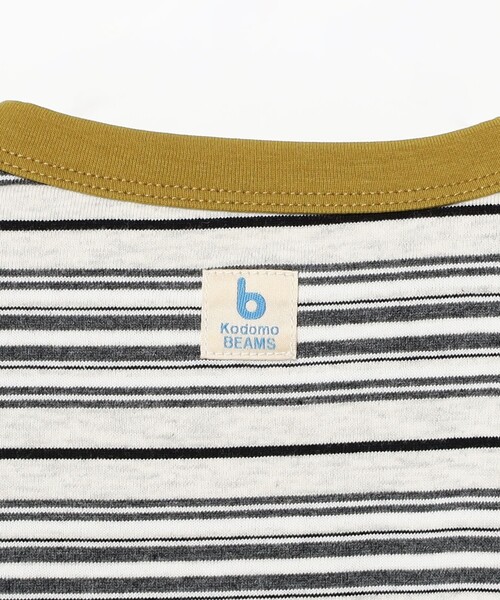 こども ビームス（コドモビームス）の「マルチボーダー ロングスリーブ Tシャツ 2026SS（100～140cm）（Tシャツ/カットソー・キッズ・ライトグレー/ブラウン・90/140/130/110/120/100）」の8枚目の写真